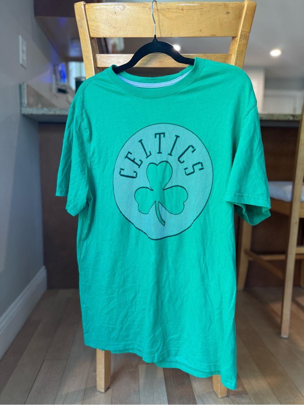 NBA Boston Celtics Green Tee with Shamrock Logo